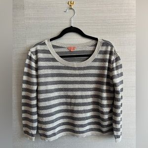 Chan Luu 💫VERY GOOD💫 Y2K Era Metallic Striped Knit Lightweight Sweater - Small